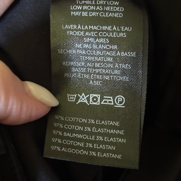 Anthropologie MAEVE CURVED CROPPED CHINO PANTS Blk - Sz 6 worn once - Picture 3 of 6